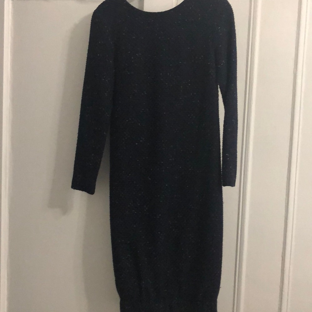 A navy dress
